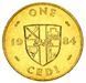 Ghana 1 Cedi 1984 AU-UNC
