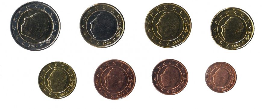 Belgium set of euro coins 2004 UNC (8 pieces)