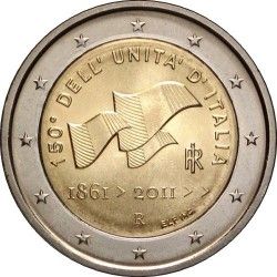 Italy 2 euro 2011 "150 years of the Unification of Italy" UNC (KM # 338)