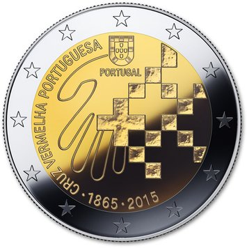 Португалія 2 євро 2015 «Червоний хрест» UNC (KM#850) М00212 фото