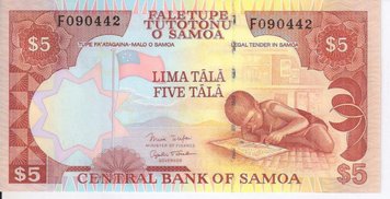 Samoa 5 Tala 2002 UNC (P33)