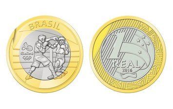 Бразилія 1 реал 2016 &laquo;Олімпіада в Ріо-де-Жанейро 2016 - Бокс&raquo; UNC (KM#724) М04400 фото