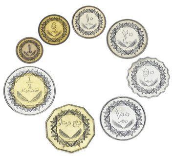 Ливия набор из 8 монет 1979-2004 AU-UNC 1, 5, 10, 20, 50, 100, 250 дирхамов, 1/2 динара М22761 фото