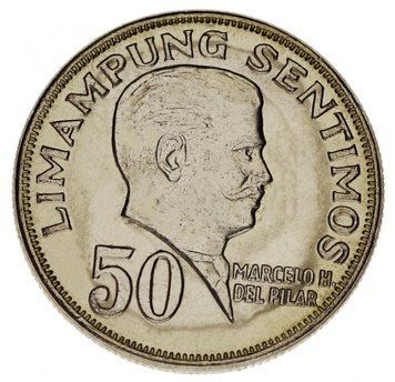Филиппины 50 сентимо 1972 VF-AU М14234 фото