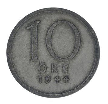 Монета Швеція 10 ере 1944 Срібло F-VF (Ag 400, 1,45 грам) М22695 фото