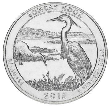 Монета США 25 центів (квотер) 2015 P &laquo;Національні парки - Бомбей Хук (29-й парк)&raquo; UNC (KM#600) М01419 фото