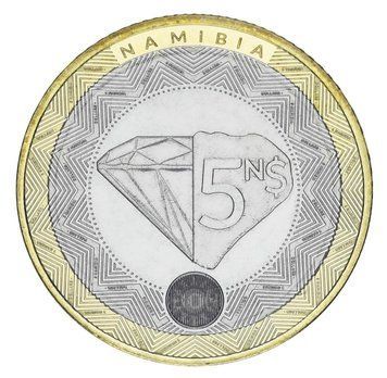 Монета Намібія 5 доларів 2025 Біметал UNC М24183 фото