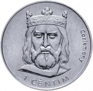 Andorra 1 Sentim 2002 Charlemagne UNC (KM # 176)
