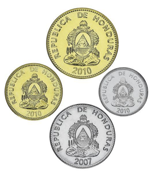 Набір монет Гондурас набір із 4 монет 2007&ndash;2010 UNC 5, 10, 20, 50 сентаво М22176 фото