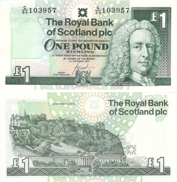 Scotland 1 pound 2001 UNC (P351)