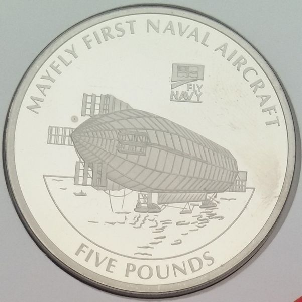Coin Guernsey 5 pounds 2009 "Navy - Mayfly" UNC