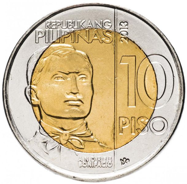 Philippines 10 pesos 2013 Andres Bonifacio UNC