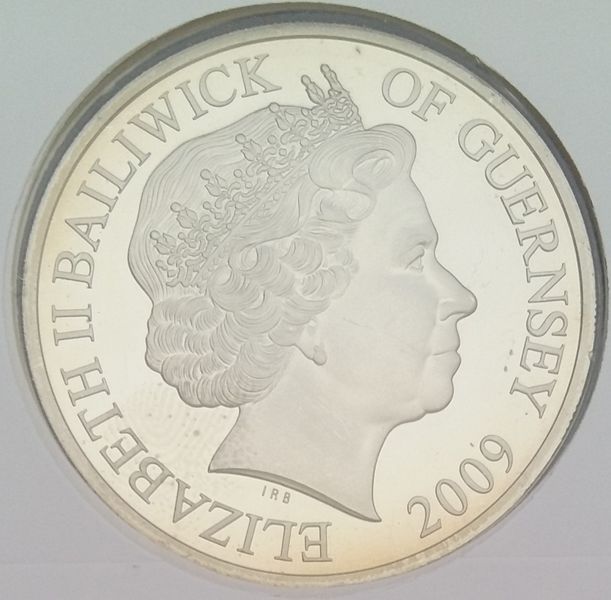 Coin Guernsey 5 pounds 2009 "Navy - Mayfly" UNC