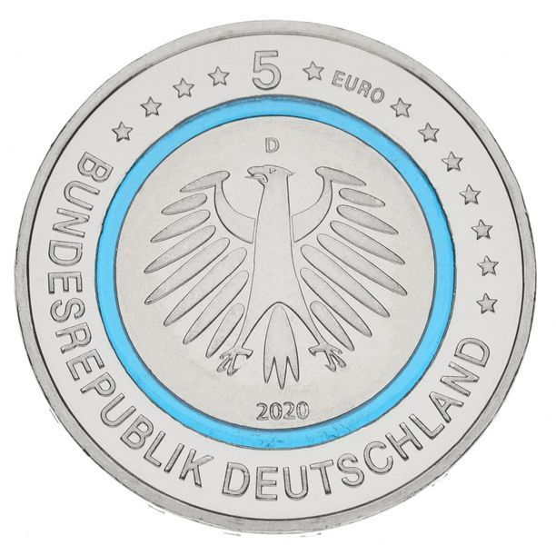 Coin Germany 5 euro 2020 UNC D Subpolar zone