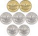 Нагорный Карабах набор из 7 монет 2004 UNC 50, 50 лума, 1, 1, 1, 5, 5 драм М01918 фото 2