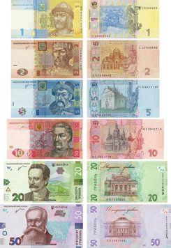 Набір банкнот Україна набір з 6 банкнот 2013-2021 UNC 1, 2, 5, 10, 20, 50 гривень Б07246 фото