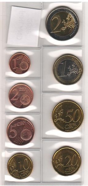Финляндия набор монет евро 2009 UNC (8 штук) М04340 фото