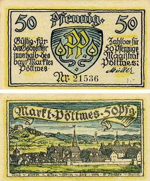 Banknote Germany Notgeld 50 pfennig F-VF Poetmes