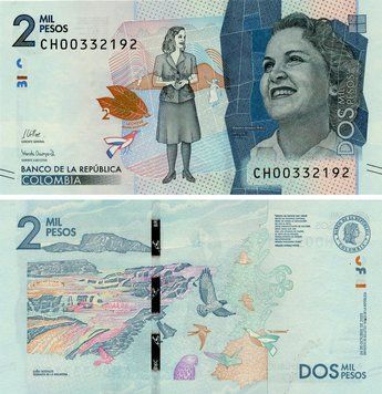 Колумбия 2000 песо 2023 UNC Птицы (P458) Б25071 фото