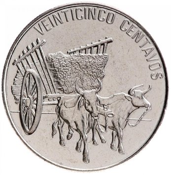 Dominican Republic 25 centavos 1991 AU-UNC (KM # 71.1)