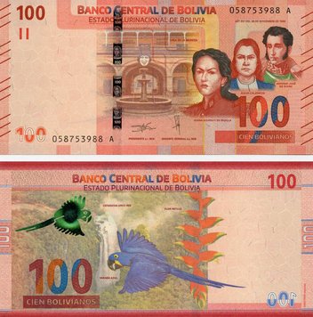 Bolivia 100 Bolivians 2019 UNC (Pnew)