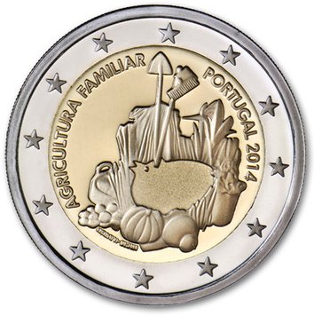 Portugal 2 euro 2014 "Peasant families" UNC (KM # 839)