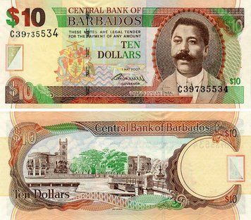 Барбадос 10 долларов 2007 UNC (P68a)