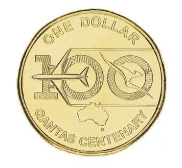 Coin Australia 1 dollar 2020 UNC 100 years of Australian airline Qantas