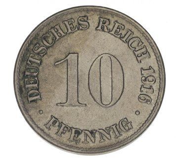 Germany 10 pfennigs 1916 F-VF Out of circulation