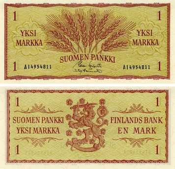 Finland 1 mark 1963 UNC (P98)