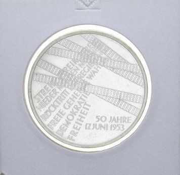 Монета Німеччина 10 євро 2003 &laquo;50 років повстання 17 червня 1953 року&raquo; Срібло UNC М10882 фото