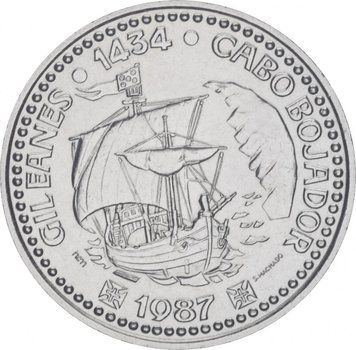 Portugal 100 escudos 1987 "The Golden Age of Portuguese Discovery - Eanes" AU-UNC (KM # 640)