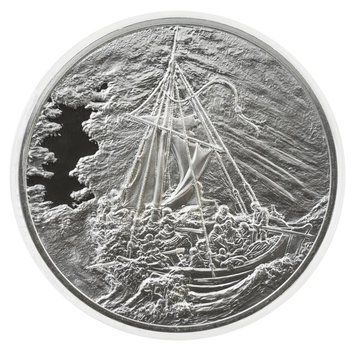 Медаль США Пам'ятна медаль 1972-1976 Срібло Proof Рембрандт - Христос під час шторму на морі (Ag 925, 67 грам) М21282 фото