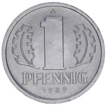 Монета Німеччина 1 фенінг 1989 UNC (KM#105) М09704 фото