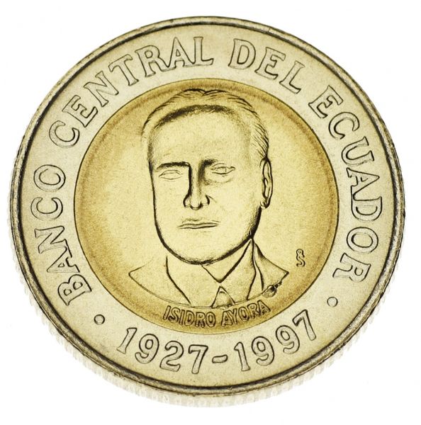 Эквадор 500 сукре Биметалл 1997 UNC М14185 фото