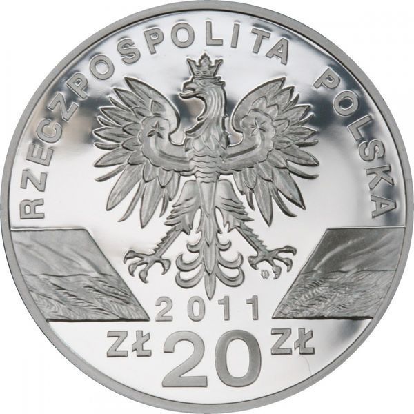 Монета Польша 20 злотых 2011 &laquo;Барсук&raquo; Серебро Proof (Y#763) М06065 фото