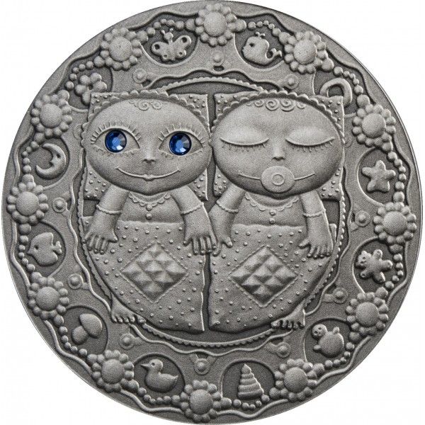 Belarus 20 rubles 2009 "Zodiac sign - Gemini" Silver UNC (KM # 206)