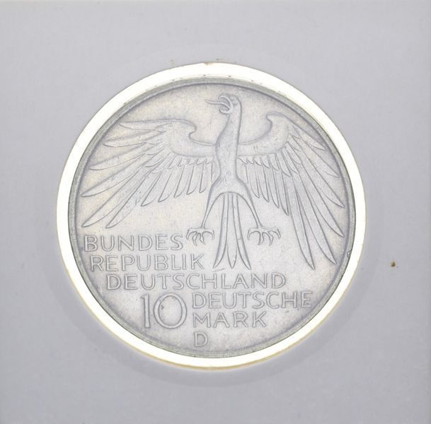 Монета Німеччина 10 марок 1972 Срібло F-VF &laquo;Олімпіада Мюнхен'72 - Стадіон&raquo; М10983 фото