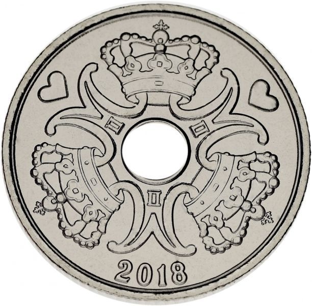 Данія 1 крона 2018 UNC М02643 фото