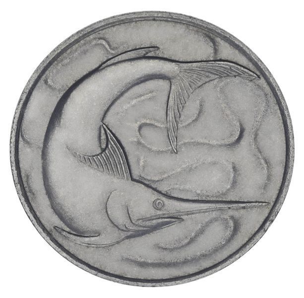 Coin Singapore 20 cents 1974 F-VF Swordfish (KM#4)