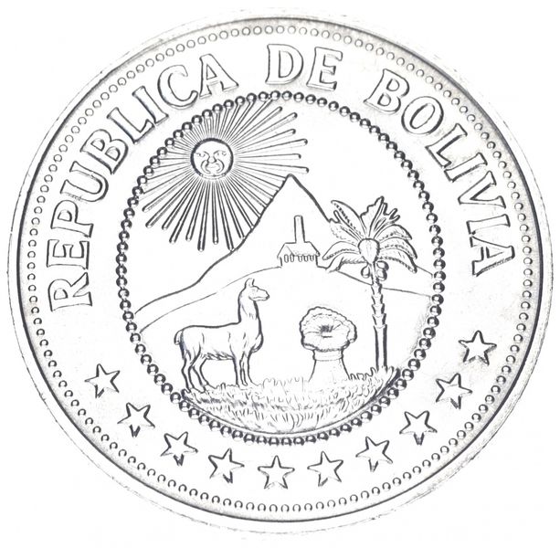 Bolivia 5 pesos 1980 AU-UNC