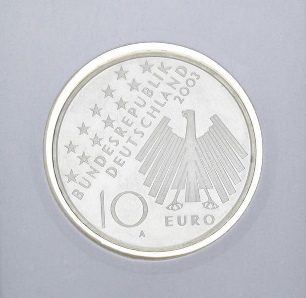 Coin Germany 10 euro 2003 "50 years of the June 17, 1953 uprising" UNC Silver