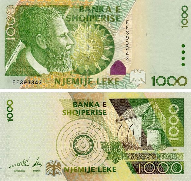 Albania 1000 lek 2001 UNC (P69)