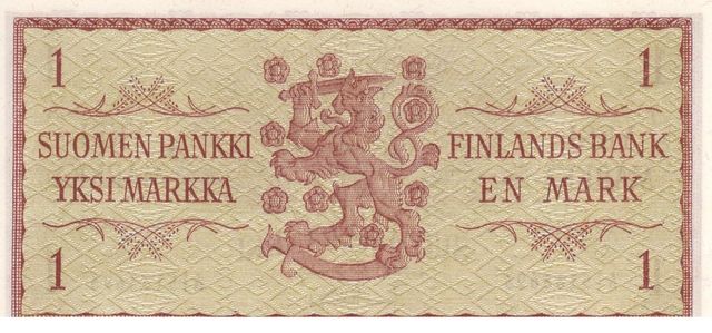 Финляндия 1 марка 1963 UNC (P98) Б03727 фото