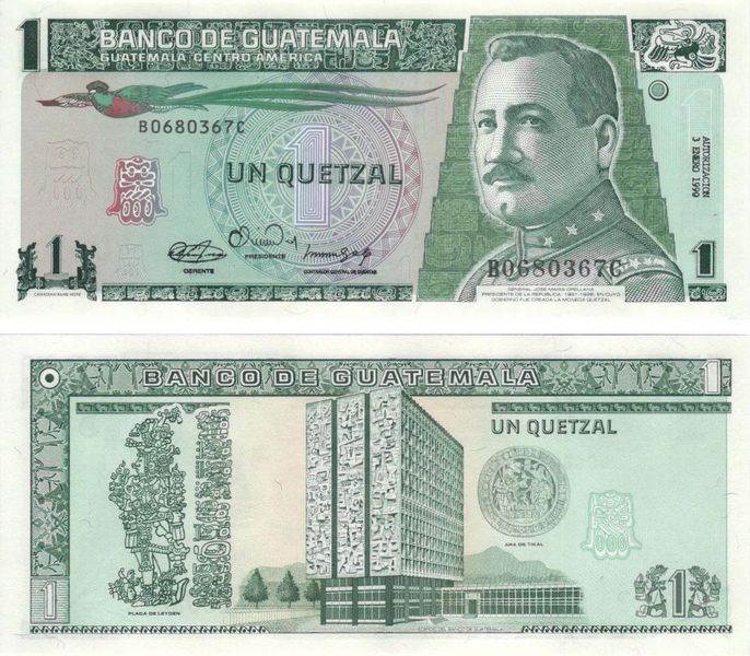 Guatemala 1 quetzal 1990 UNC (P73)