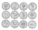 Somalia set of 12 coins 2000 Oriental calendar UNC