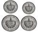 Coins set Cuba set of 4 coins 1972-2009 UNC 1, 2, 5, 20 centavos