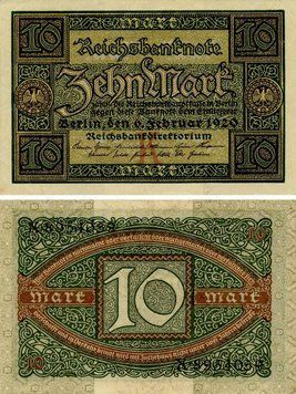 Banknote Germany 10 marks 1929 AU-UNC (P67a)