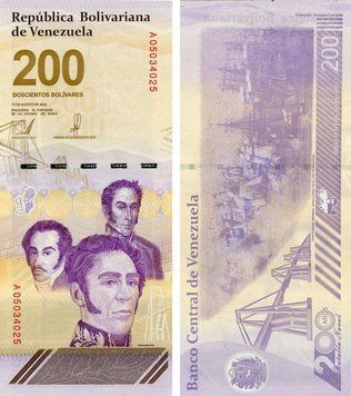Банкнота Венесуэла 200 боливар 2023 (2024) UNC (PW120) Б21148 фото