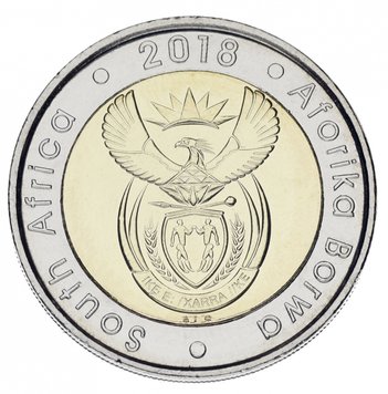 South Africa 5 rand 2018 Bimetal UNC Commemorative Nelson Mandela